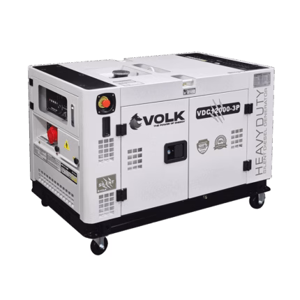 Planta eléctrica diésel trifásica VOLK VDC12000-3P 11.8 kVA con cabina insonorizada.
