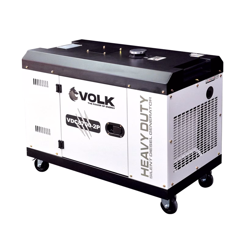 Planta eléctrica diésel VOLK VDC8700-2P 7.4 kVA monofásica cabinada insonorizada.