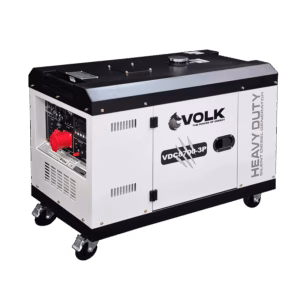 Planta eléctrica diésel trifásica VOLK VDC8700-3P 8.12 kVA cabinada insonorizada.