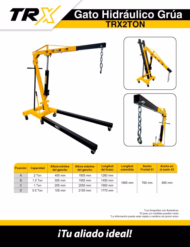 Grúa Hidráulica Plegable TRX2TON 1 TRX2TON ft